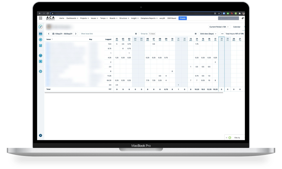 Jira add-on Tempo Timesheets