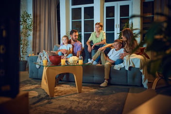 family watching tv family watching tv