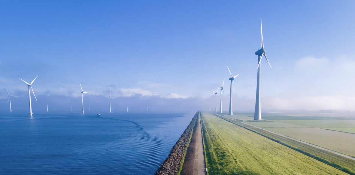de koolstofvoetafdruk van windmolens