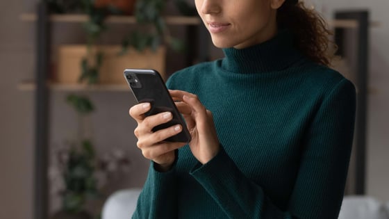 woman using mobile phone