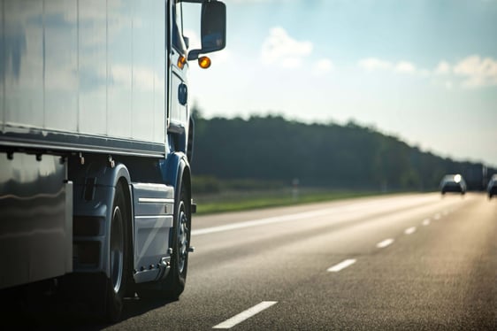 truck on the road
