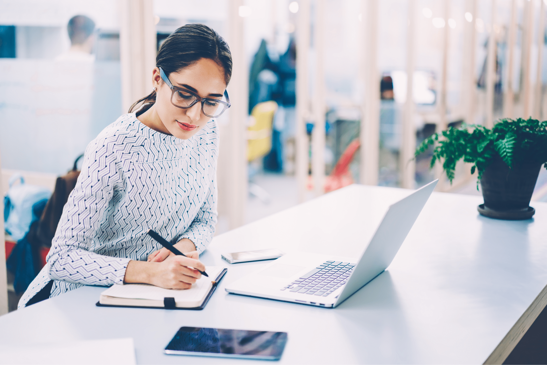 business woman behind laptop business woman behind laptop