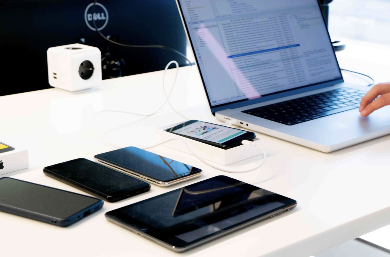 mobile phones and macbook