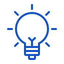 idea icon blueblauw