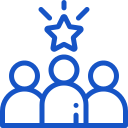teamwork icon blue